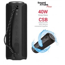 Портативна акустична система 2E SoundXTube Plus 40Вт, ВТ 5.0, MP3, TWS, EQ, IPX6, Чорний