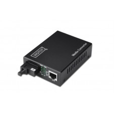 Медіаконвертор DIGITUS Gigabit, RJ45 / SM SC SX, BiDi Tx1310nm/Rx1550nm, 20km