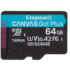 Карта пам'яті Kingston 128GB microSDXC C10 UHS-I U3 A2 R170/W90MB/s Canvas Go Plus