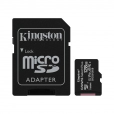 Карта памяти Kingston 128GB microSDXC C10 UHS-I R100MB/s Canvas Select Plus+SD