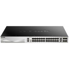 Коммутатор D-Link DGS-3130-30S 24xSFP, 4x1GE / SFP, 2x10GE, 4xSFP + 10G, L3, Stackable