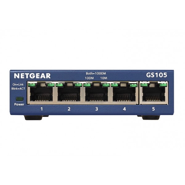 Комутатор NETGEAR GS105GE 5xGE, некерований
