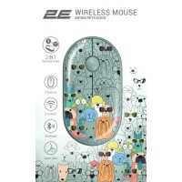 Миша 2E MF300 PETS:DOGS Silent WL BT, зелений