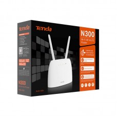 Маршрутизатор TENDA 4G06 N300, 4G/LTE, 1xFE LAN, 1xFE LAN/WAN, 1xRJ11, Cлот для SIM-карты