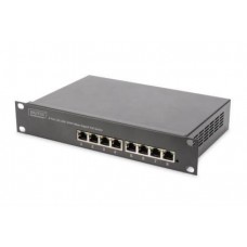 Комутатор DIGITUS Gigabit Ethernet 8x10/100/1000Mbps RJ45 POE, 10"