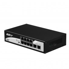 Комутатор 2E PowerLink SP802F 8xFE PoE+, 2xFE Uplink, 96Вт, некерований