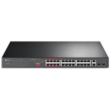 Комутатор TP-LINK TL-SL1226P 24xFE/24xPoE+ 250W 2xGE 2xcomboGE/SFP 19" 1U