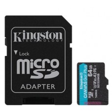 Карта памяти Kingston 128GB microSDXC C10 UHS-I U3 A2 R170/W90MB/s Canvas Go Plus + SD адаптер