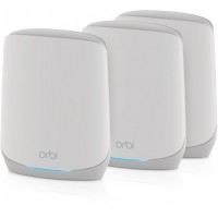 WiFi Mesh Система NETGEAR Orbi 760 Серія, Tri-band WiFi6, 5.4Gbps, Роутер+2 Сателіта, білий