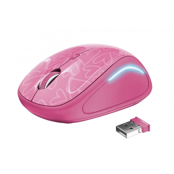 Мышь Trust YVI FX WL PINK