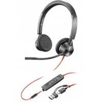 Poly Гарнітура комп'ютерна стерео On-ear Blackwire 3325-M, USB-A, USB-C, всеспрямований, Microsoft Teams, чорний