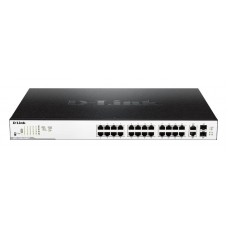 Коммутатор D-Link DGS-1100-26MPP 24x1GE w / PoE, 21-24порт UPoE (70Вт / порт), PoE 518Вт, EasySmart