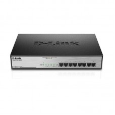 Комутатор D-Link DGS-1008MP 8xGE PoE, 140W, Rackmount, Некерований