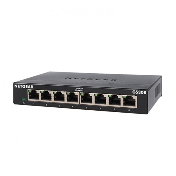 Комутатор NETGEAR GS308 8xGE, некерований