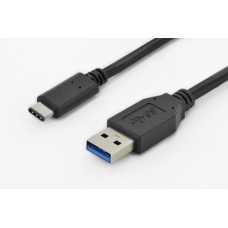 Кабель ASSMANN USB 3.0 (AM/Type-C) 1.0м, чорний