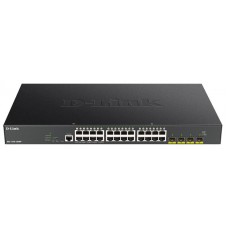 Коммутатор D-Link DGS-1250-28XMP 24x1GE PoE, 4xSFP +, 370W, Smart