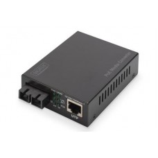 Медіаконвертер DIGITUS PoE, SM 10/100/1000Base-T to 1000Base-LX, Incl. PSU 30W, SC, Up to 20km