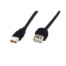 Кабель ASSMANN USB 2.0 (AM/AF) 5.0м, чорний