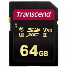 Карта памяти Transcend 64GB SDXC C10 UHS-II U3 ​​R285/W180MB/s 4K