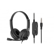 Гарнітура ПК стерео On-ear 2E CH12 mini-jack, omni-mic, 1.2м, чорний