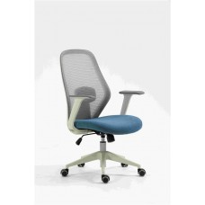 Крісло 2E OFFICE OC110, тканина, фіксовані підлокітники, сіро-блакитний