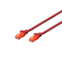 Патч-корд DIGITUS CAT 6 UTP, 0.25м, AWG 26/7, Cu, LSZH, червоний