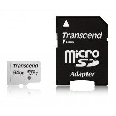 Карта памяти Transcend 64GB microSDXC C10 UHS-I R95/W40MB/s + SD адаптер