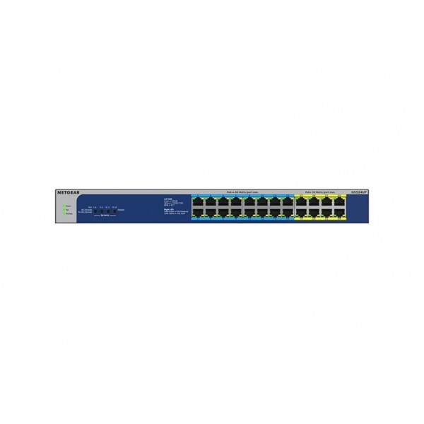 Комутатор NETGEAR GS524UP 16xGE PoE++, 8xGE PoE+(480Вт), некерований