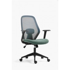 Крісло 2E OFFICE OC110, тканина, фіксовані підлокітники, темно-зелений