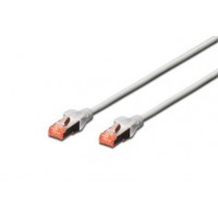 Патч-корд DIGITUS CAT 6 S-FTP, 0.25м, AWG 27/7, LSZH, сірий