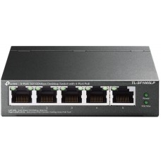 Комутатор TP-LINK TL-SF1005LP 5x1FE/4xPoE 41W некерований 250м