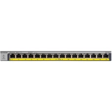 Комутатор NETGEAR GS116LP 16x1GE PoE+(76Вт), FlexPoE, некерований