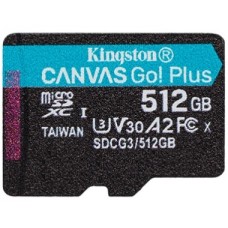 Карта памяти Kingston 512GB microSDXC C10 UHS-I U3 A2 R170/W90MB/s Canvas Go Plus