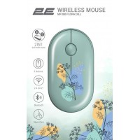 Миша 2E MF300 FLORA:DILL Silent WL BT, зелений