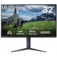 Монітор LG 31.5" 32GS85Q-B 2xHDMI, DP, USB, Audio, NanoIPS, 2560x1440, 180Hz, 1ms, DCI-P3 98%, G-SYNC, FreeSync, Pivot, HDR10