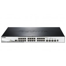 Комутатор D-Link DGS-1510-28XMP 24x1GE PoE, 4xSFP+ 10G, SmartPro