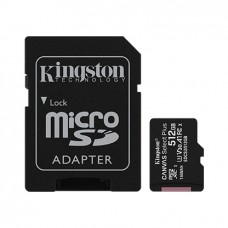 Карта памяти Kingston 512GB microSDXC C10 UHS-I U3 A1 R100/W85MB/s Canvas Select Plus+SD адаптер