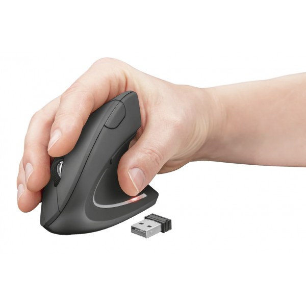 Миша Trust Verto Ergonomic, WL, Чорний