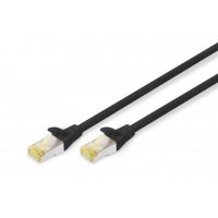 Патч-корд DIGITUS CAT 6a S-FTP, 0,25м, AWG 26/7, Cu, LSZH, чорний