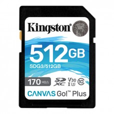 Карта пам'яті Kingston 512GB SDXC C10 UHS-I U3 R170/W90MB/s Canvas Go Plus