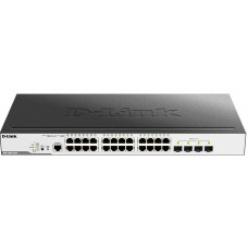 Комутатор D-Link DGS-3000-28LP 24xGE PoE, 4xSFP 1G, L2 802.3af/802.3at (30Вт), PoE-бюджет 193Вт