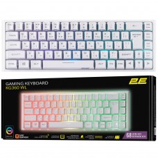 Клавіатура 2E GAMING KG360 RGB 68key WL White UKR