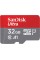 Карта пам'ятi SanDisk 32GB microSDHC C10 UHS-I R100MB/s Ultra + SD