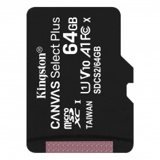 Карта памяти Kingston 64GB microSDXC C10 UHS-I R100MB/s Canvas Select Plus