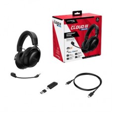 Гарнітура ігрова HyperX Cloud III S, WL/USB-A/USB-C, чорний