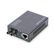 Медиаконвертор DIGITUS Gigabit, RJ45/MM ST DX, 850nm, 0.5km