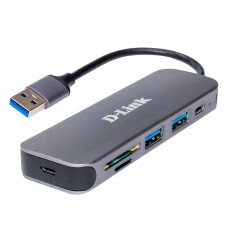 USB-концентратор D-Link DUB-1325 2xUSB3.0, 1xUSB Type-C, 1xSD, 1x-microSD, USB 3.0