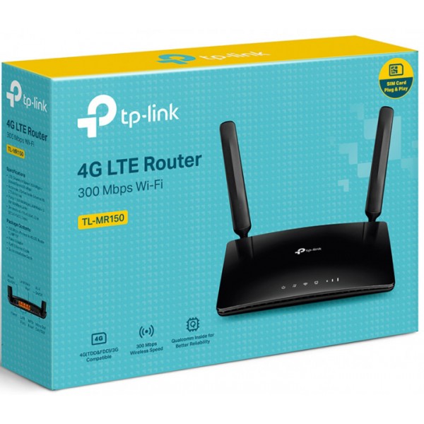4G-маршрутизатор TP-LINK TL-MR150 N300 4G LTE 3xFE LAN 1xFE WAN 1xSim Card Slot