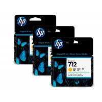 Картридж струменевий HP 712 DesignJet T230/T630/T650 Yellow 3-Pack 29-ml