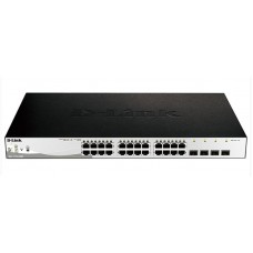 Коммутатор D-Link DGS-1210-28MP 24x1GE PoE, 4xSFP / 1GE Combo, PoE бюджет 370W, Smart